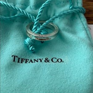Tiffany & Co sterling silver ring with diamonds